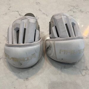 Maverik White Lacrosse Gloves